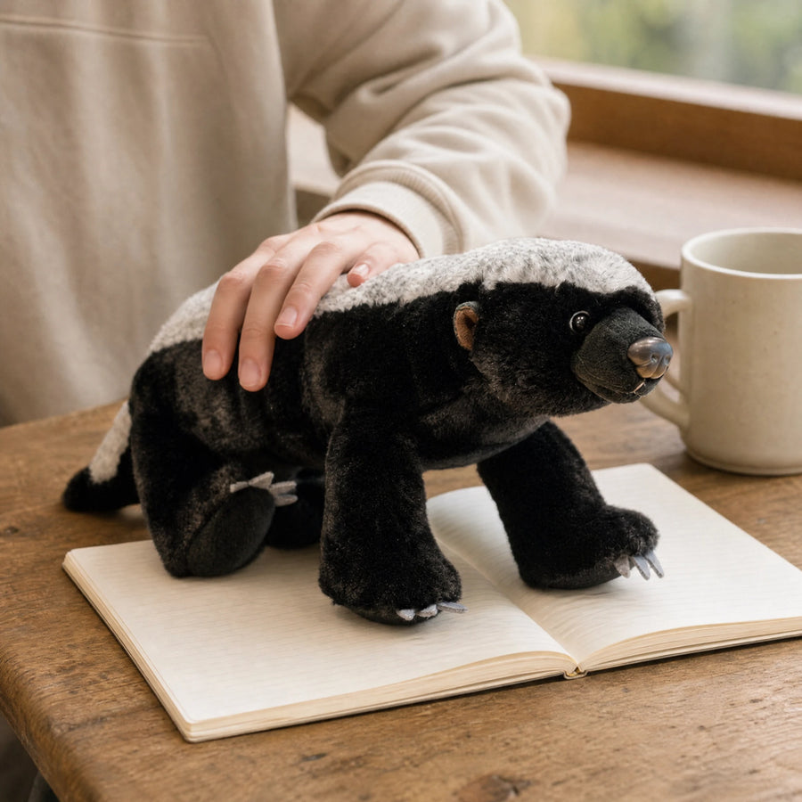 Honey Badger Plush with Realistic Features and Soft Fur - Utilisation du produit