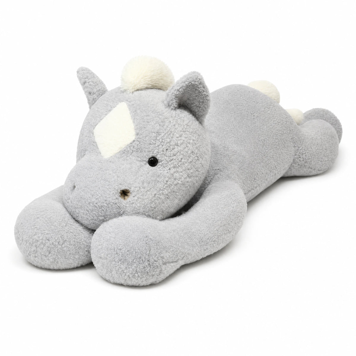 Horse Plush Toy with Diamond Mark and Oversized Hooves - Fond blanc