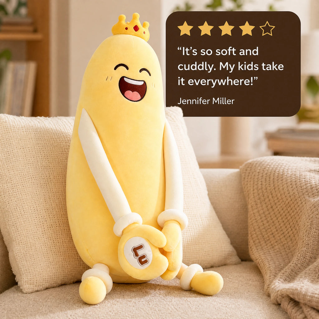 Hugging Plush Toy Mango Character with Patting Hands - Image témoignage
