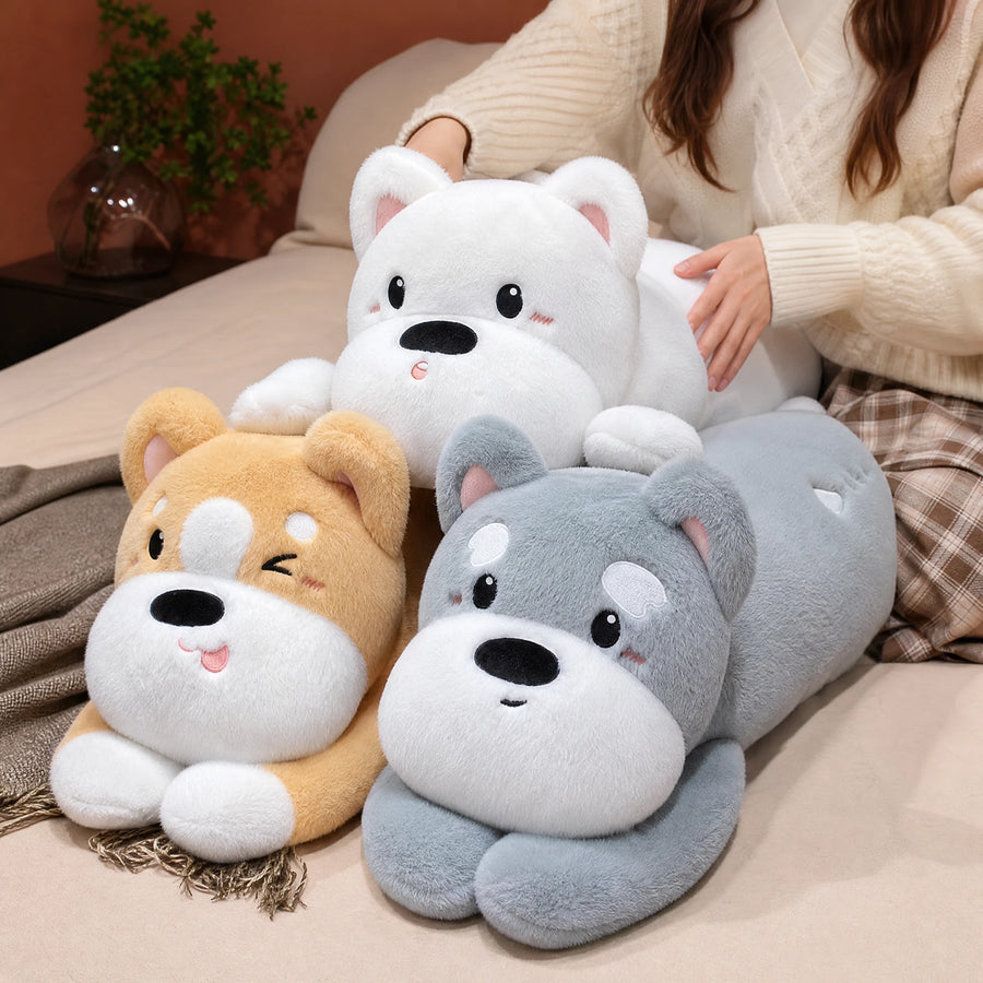 Husky Dog Plush Pillow in Laying Position - Utilisation du produit