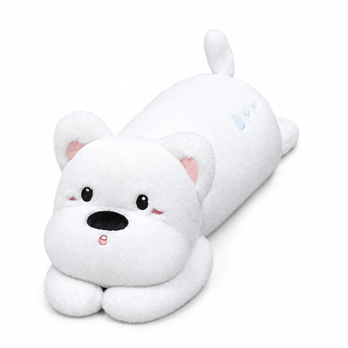 Husky Dog Plush Pillow in Laying Position - White / 29in / 75cm · White / 35in / 90cm