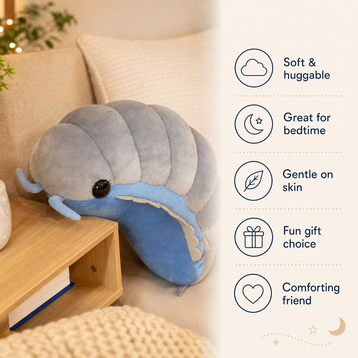 Isopod Plush with Segmented Body Design - Bénéfices produit