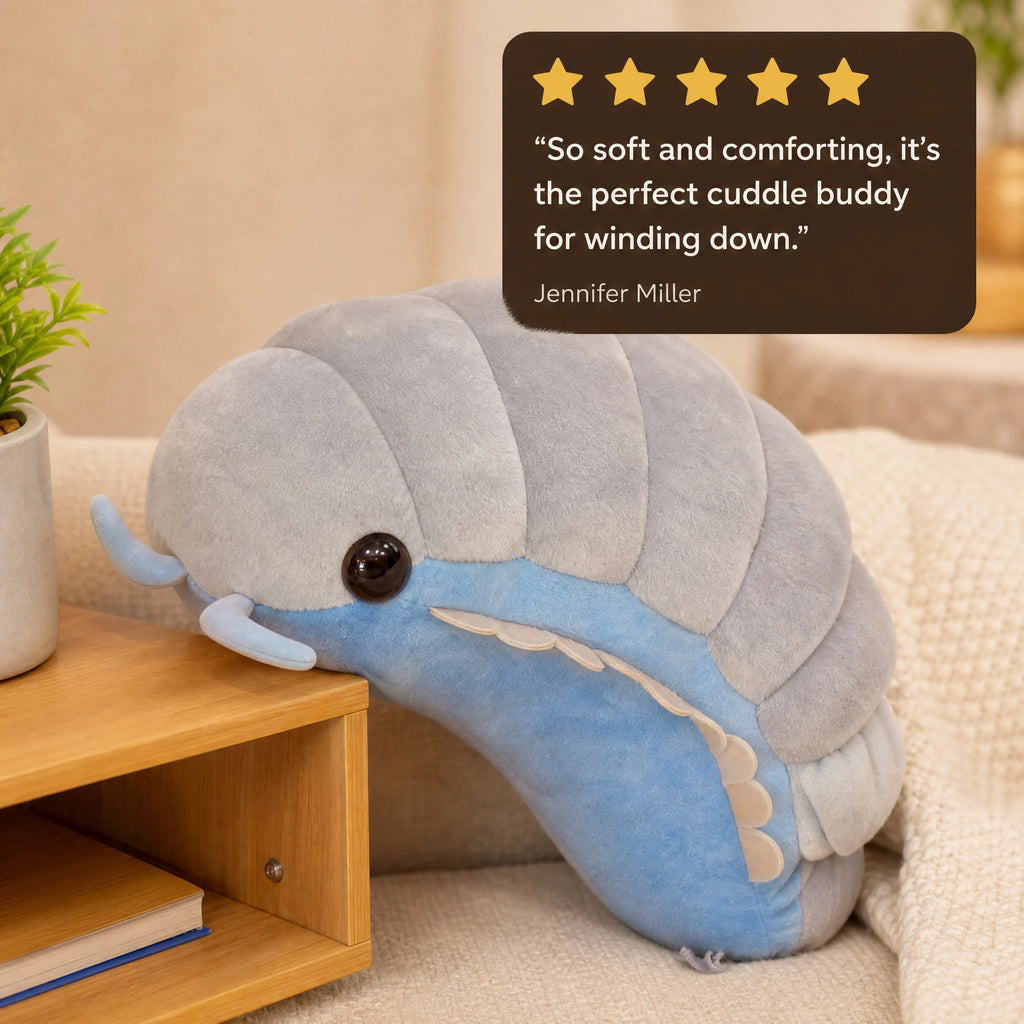 Isopod Plush with Segmented Body Design - Image témoignage