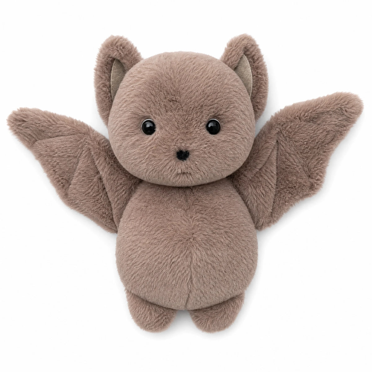 Kawaii Bat Plush with Soft Wings and Sweet Expression - Fond blanc