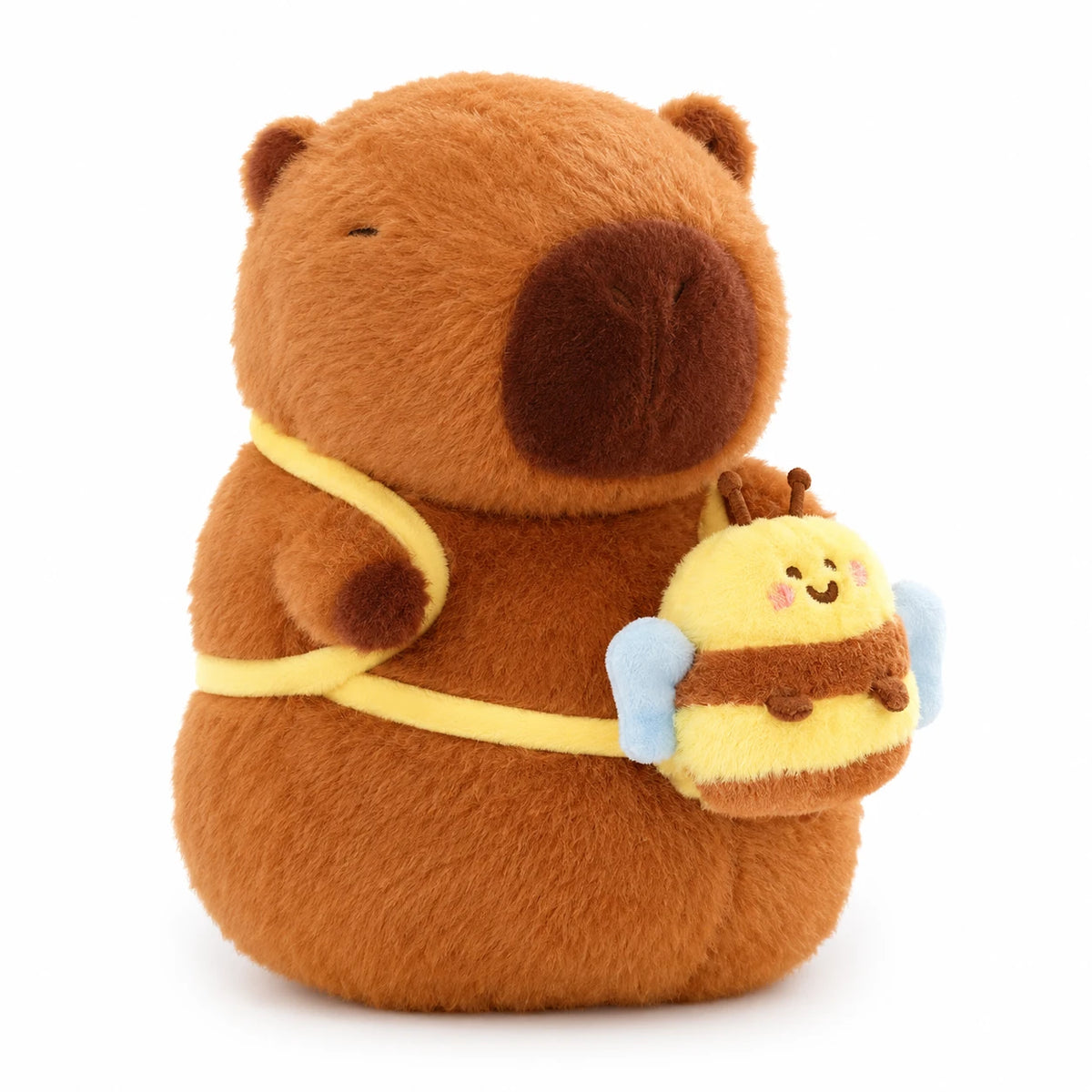 Kawaii Capybara Plush with Backpack Character Designs - Bee / 5in / 12cm (Keychain) … (3 tailles)