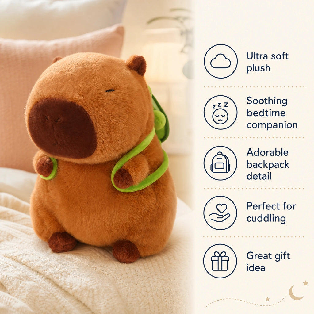 Kawaii Capybara Plush with Backpack Character Designs - Bénéfices produit