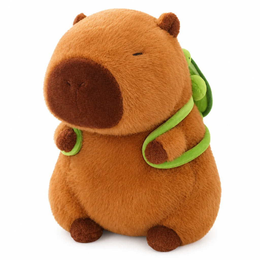 Kawaii Capybara Plush with Backpack Character Designs - Oyster / 5in / 12cm (Keychain) … (3 tailles)