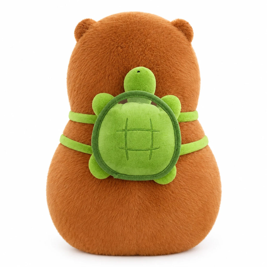 Kawaii Capybara Plush with Backpack Character Designs - Tortoise / 5in / 12cm (Keychain) … (3 tailles)