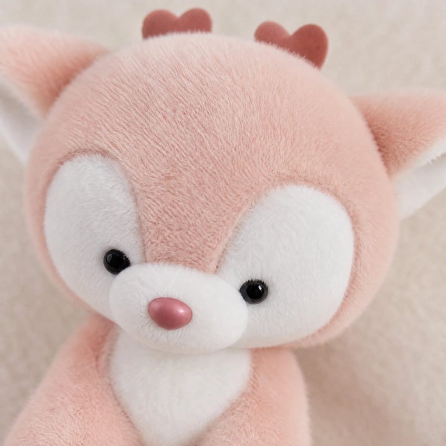 Kawaii Deer Plush with Oversized Head and Soft Fabric - Détail matière
