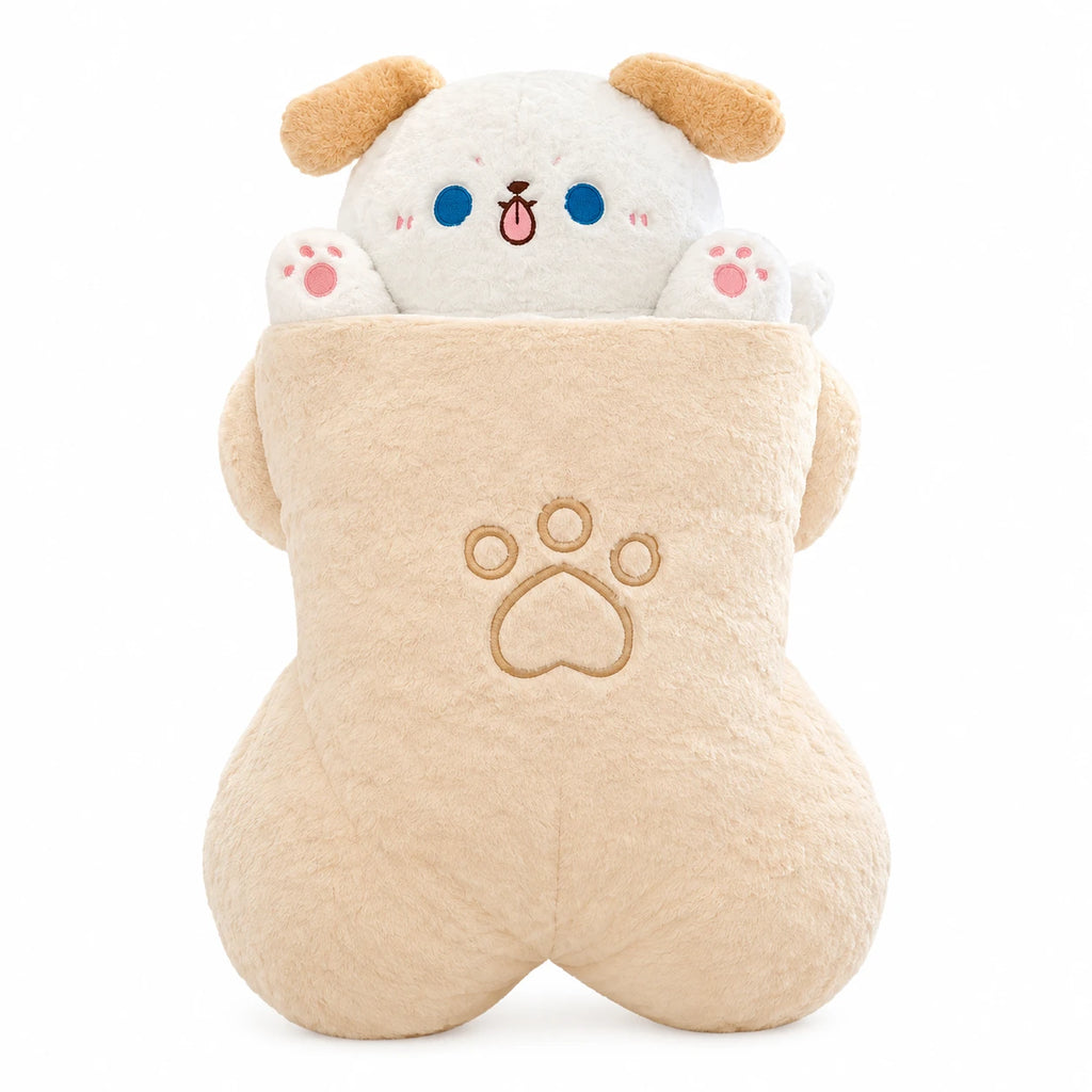 Kawaii Food Plush with Removable Animal Characters - Bone Dog