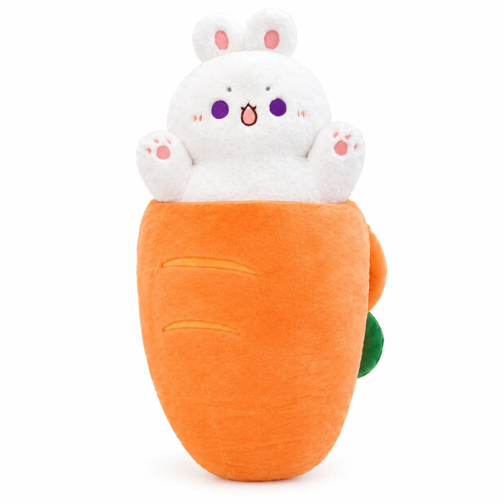 Kawaii Food Plush with Removable Animal Characters - Carrot Bunny