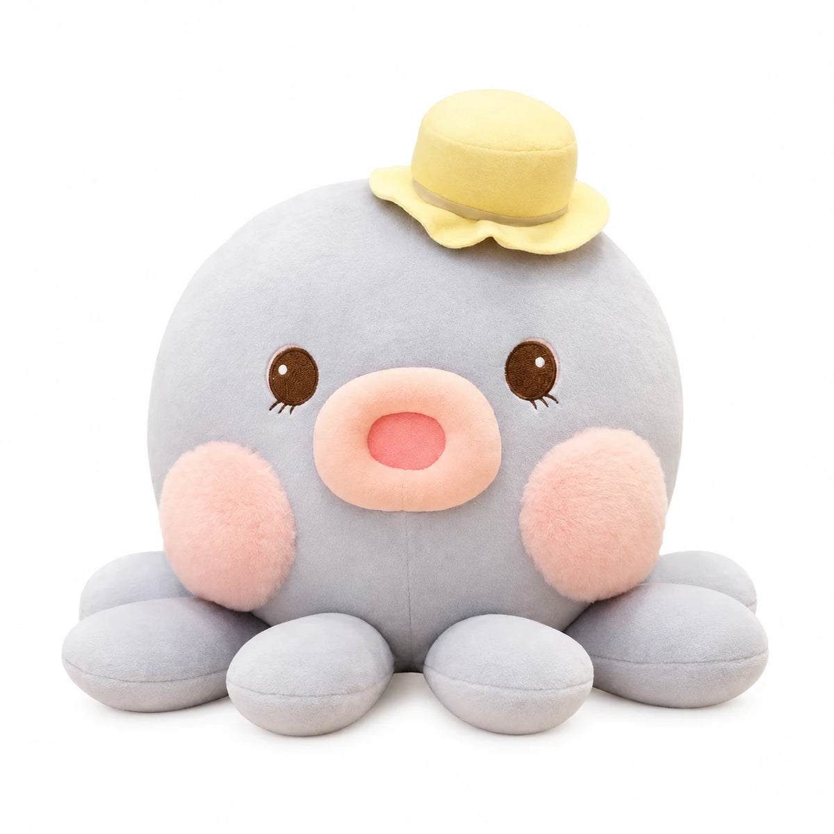 Kawaii Octopus Plush with Hat and Soft Tentacles - 8in / 20cm · 12in / 30cm · 15.5in / 40cm