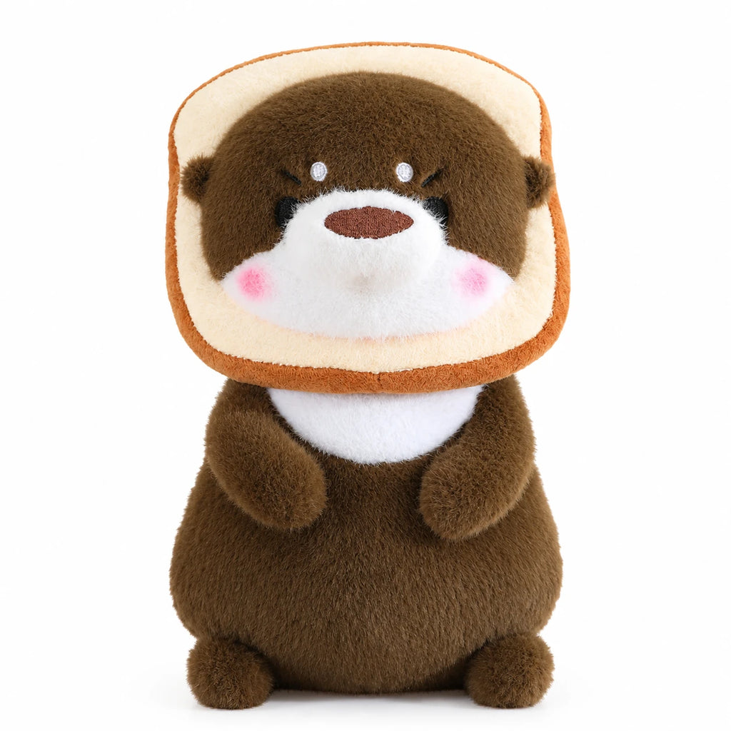 Kawaii Otter Plush with Costume Hat - Dark Brown Bread / 12in / 30cm … (2 tailles)