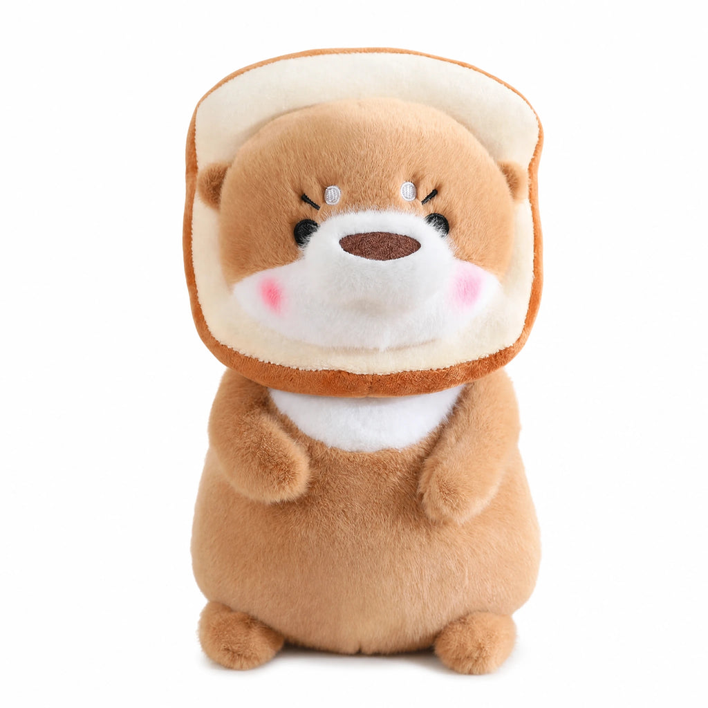 Kawaii Otter Plush with Costume Hat - Fond blanc
