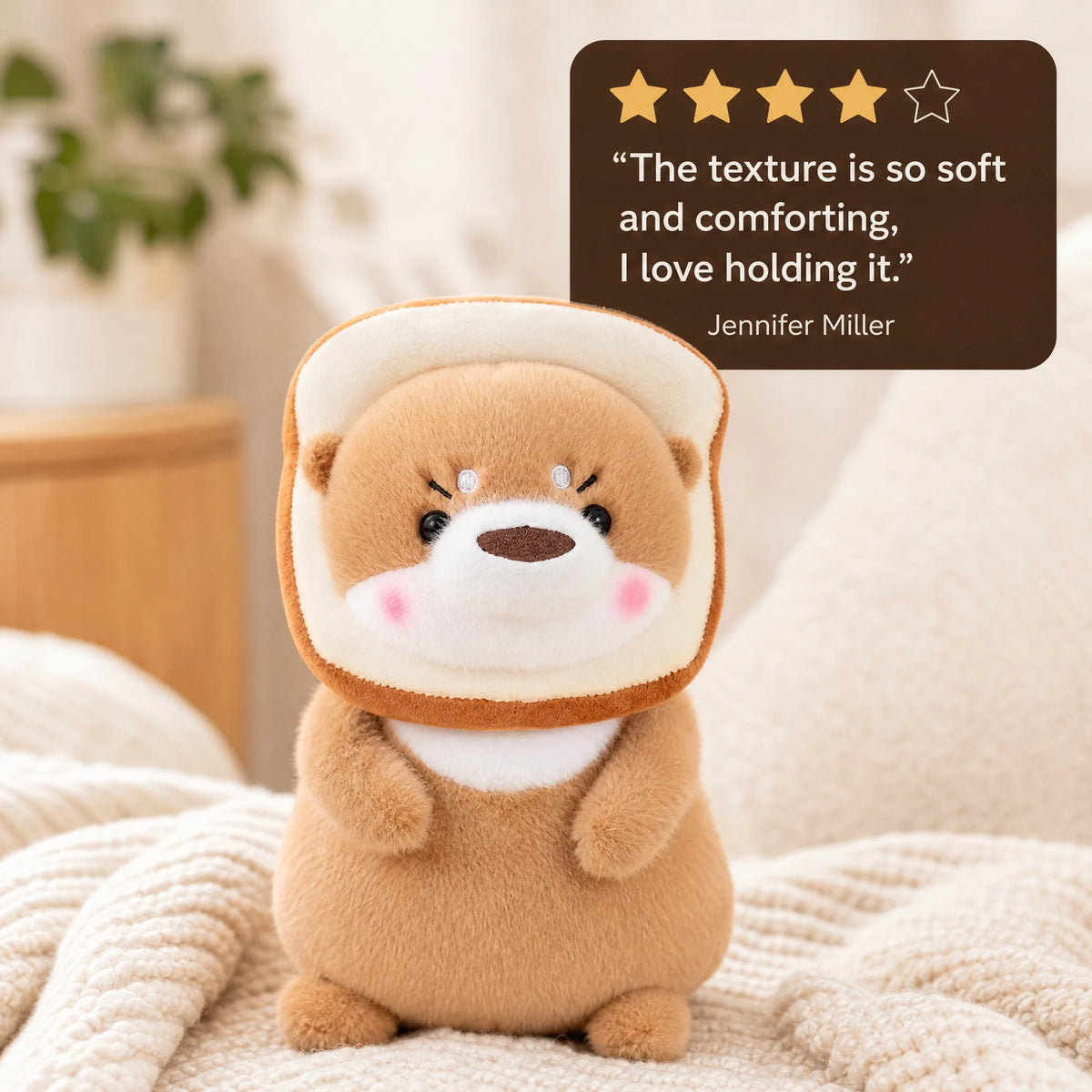 Kawaii Otter Plush with Costume Hat - Image témoignage