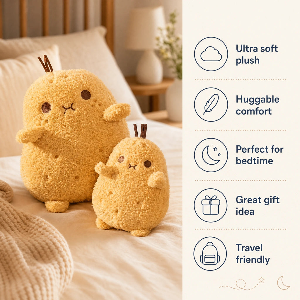 Kawaii Potato Plush with Round Fluffy Body - Bénéfices produit