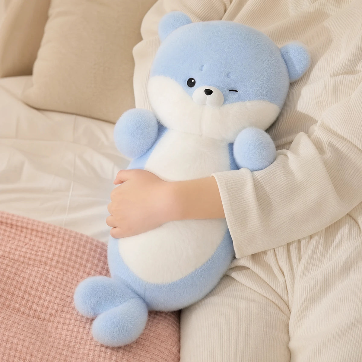 Kawaii Seal Plush - Chubby Blue Character Soft Toy - Utilisation du produit