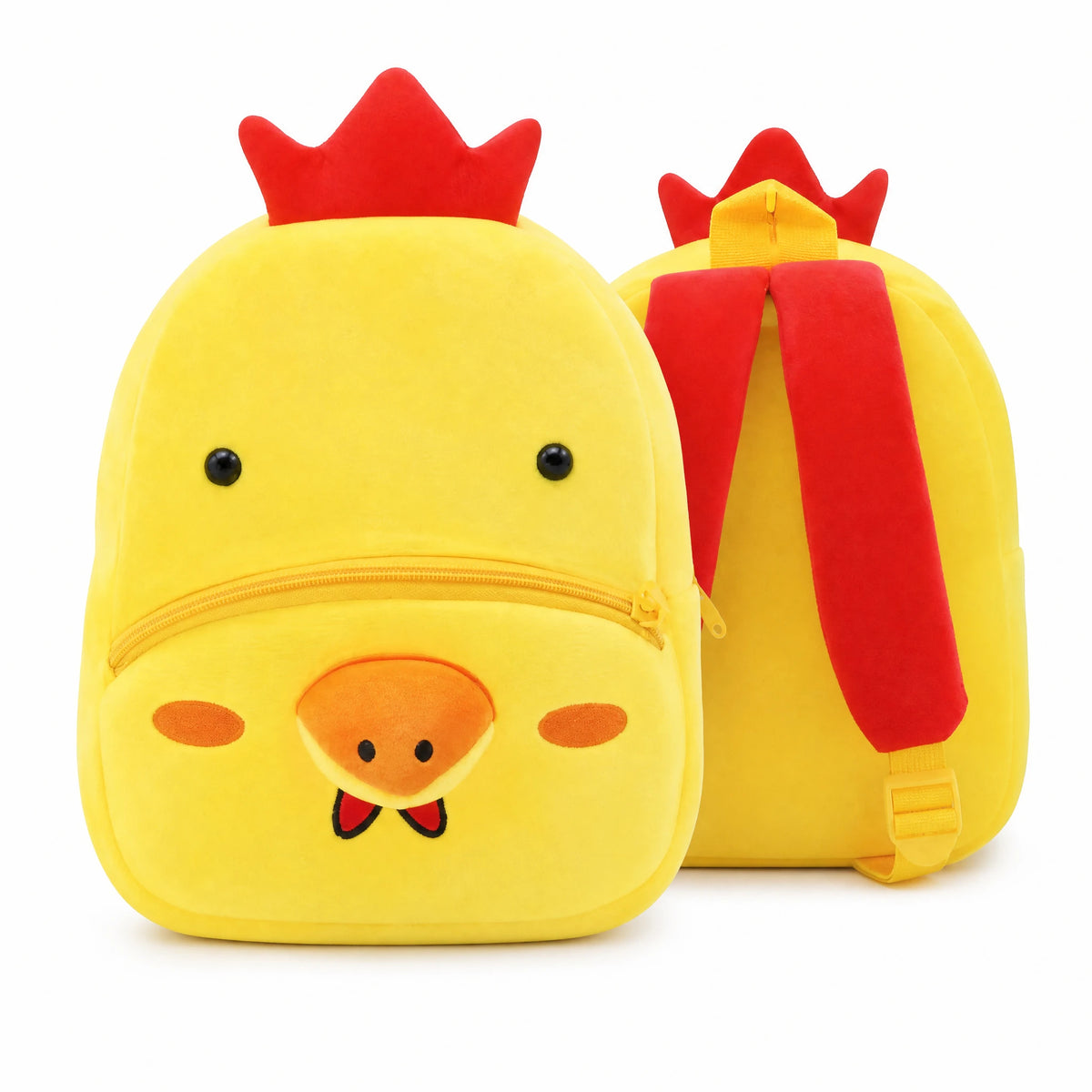 Kids Backpack with Adorable Yellow Chick Design - Fond blanc
