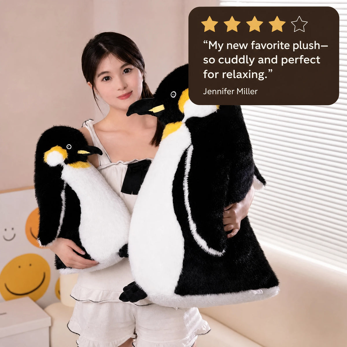 King Penguin Plush with Yellow Ear Patches - Image témoignage