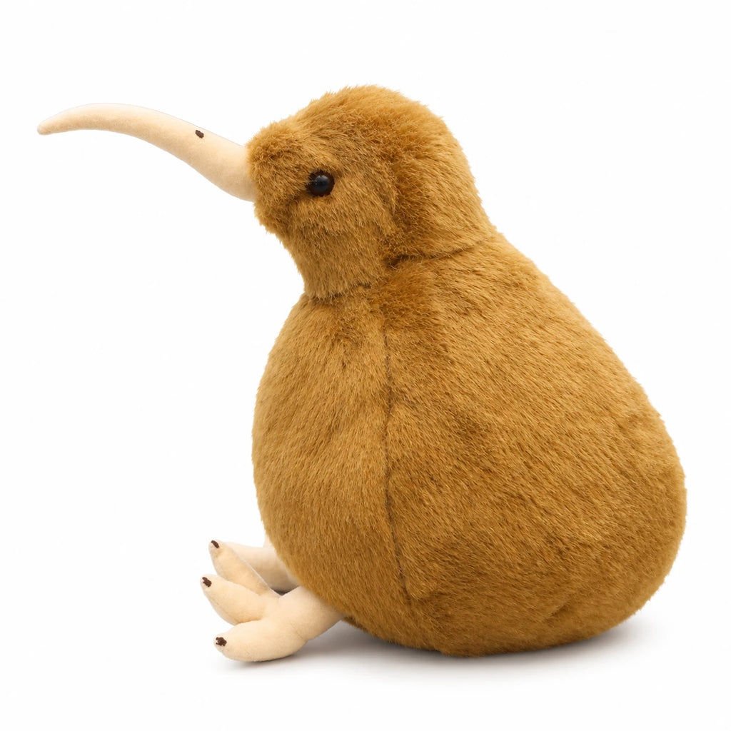 Kiwi Bird Plush with Soft Fur and Realistic Details - Brown / 8in / 20cm … (3 tailles)