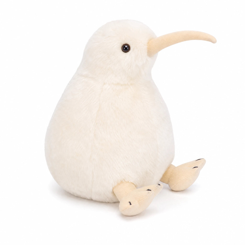 Kiwi Bird Plush with Soft Fur and Realistic Details - Fond blanc