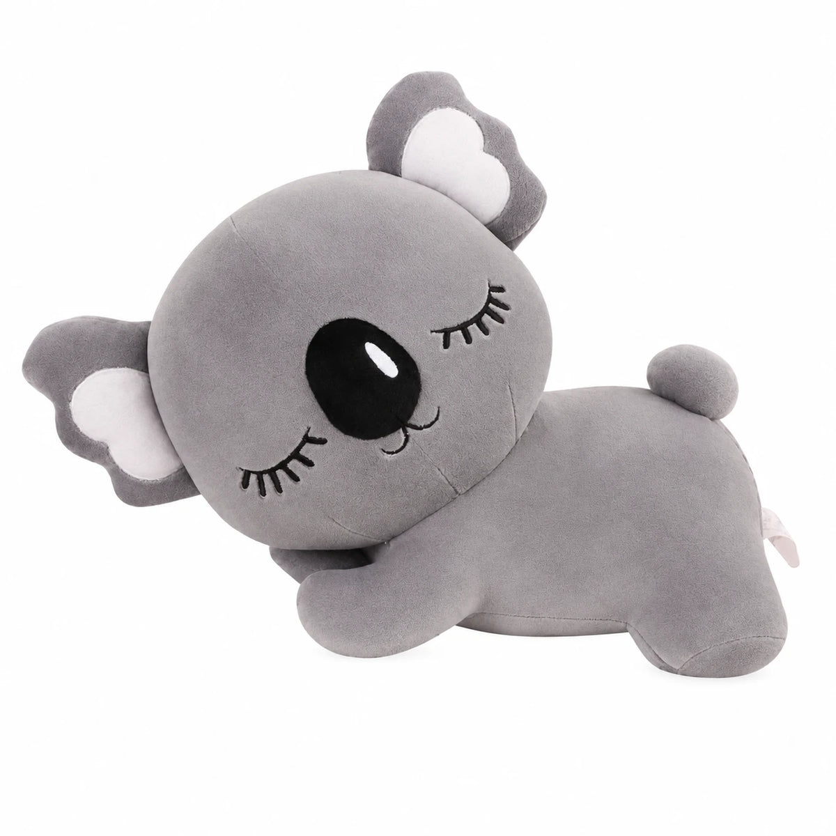 Koala Plush Pillow with Embroidered Face in Gray - 14in / 35cm … (4 tailles)