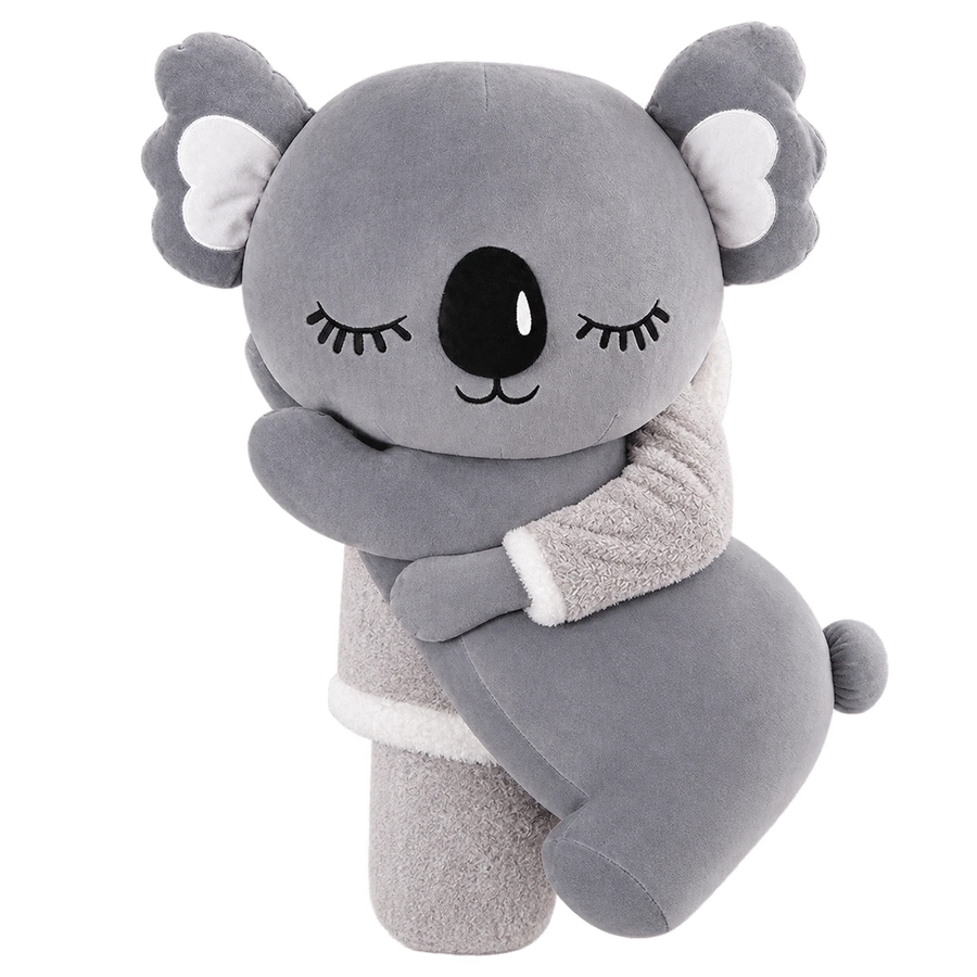 Koala Plush Toy with Closed Eyes and Cuddly Design - 11in / 30cm / Joey / Grey … (4 tailles)