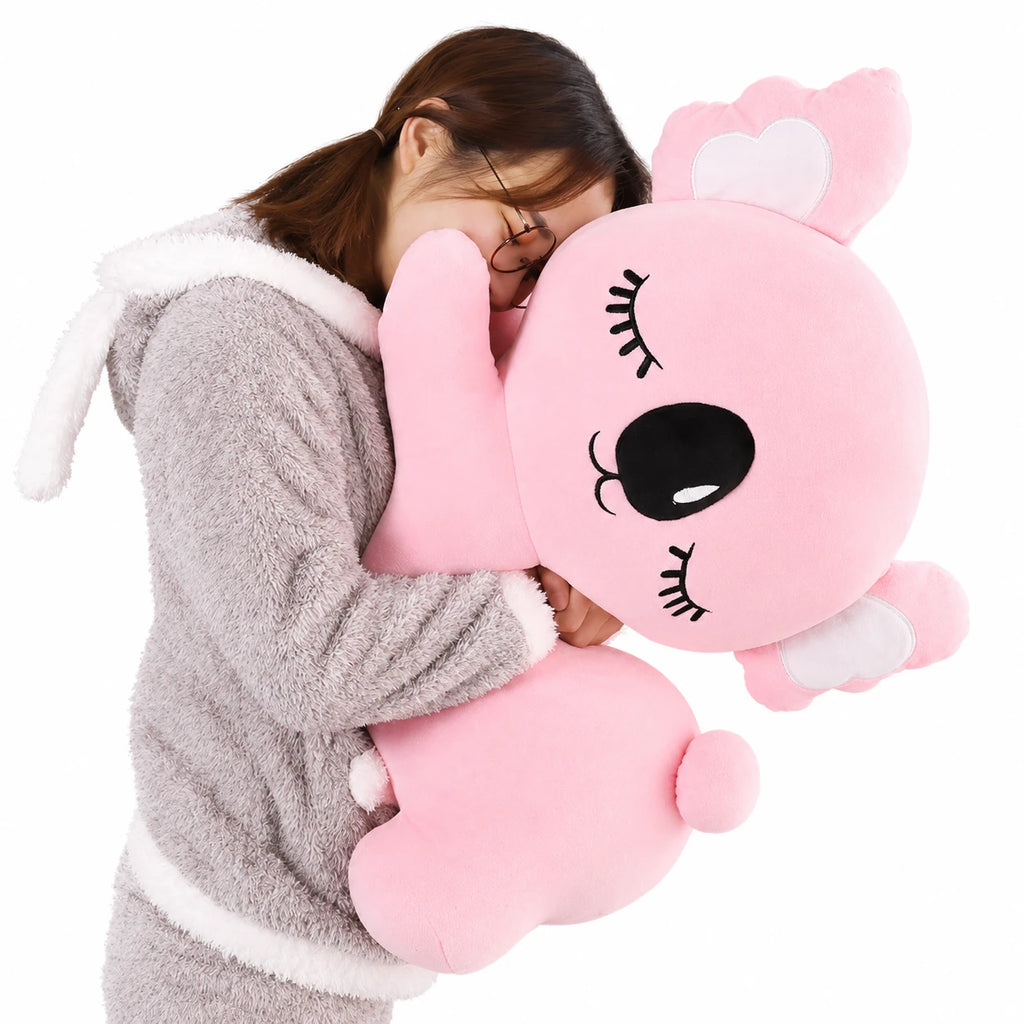 Koala Plush Toy with Closed Eyes and Cuddly Design - 11in / 30cm / Kloe / Pink … (4 tailles)