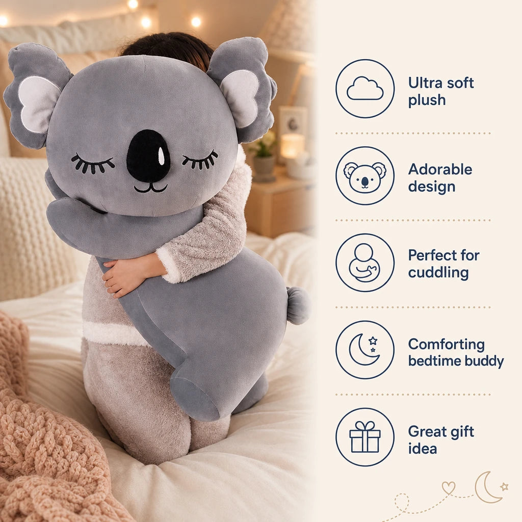 Koala Plush Toy with Closed Eyes and Cuddly Design - Bénéfices produit