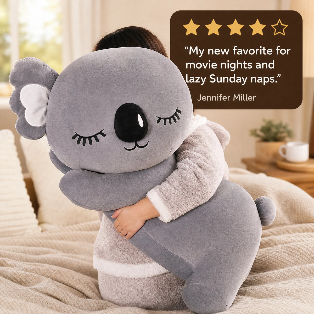 Koala Plush Toy with Closed Eyes and Cuddly Design - Image témoignage