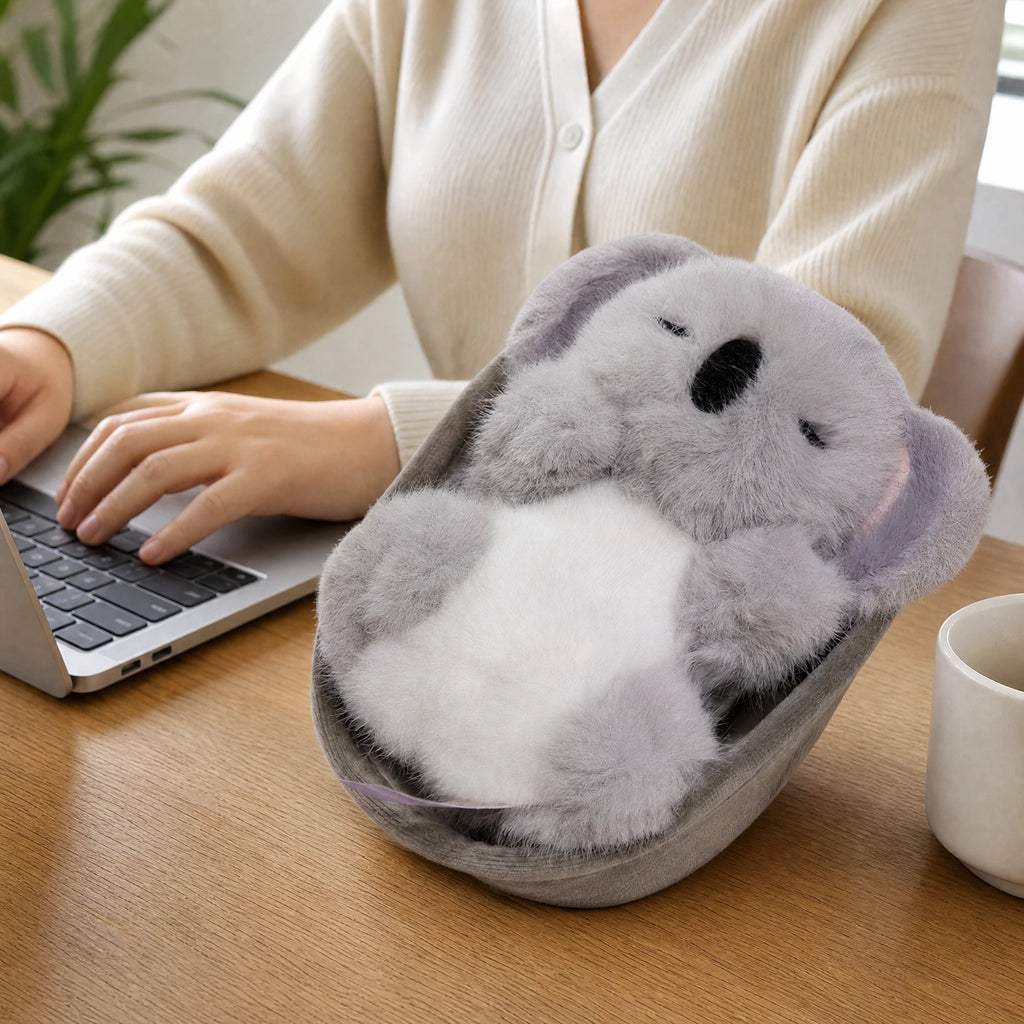 Koala Plush with Soft Gray Fur and Embroidered Features - Utilisation du produit
