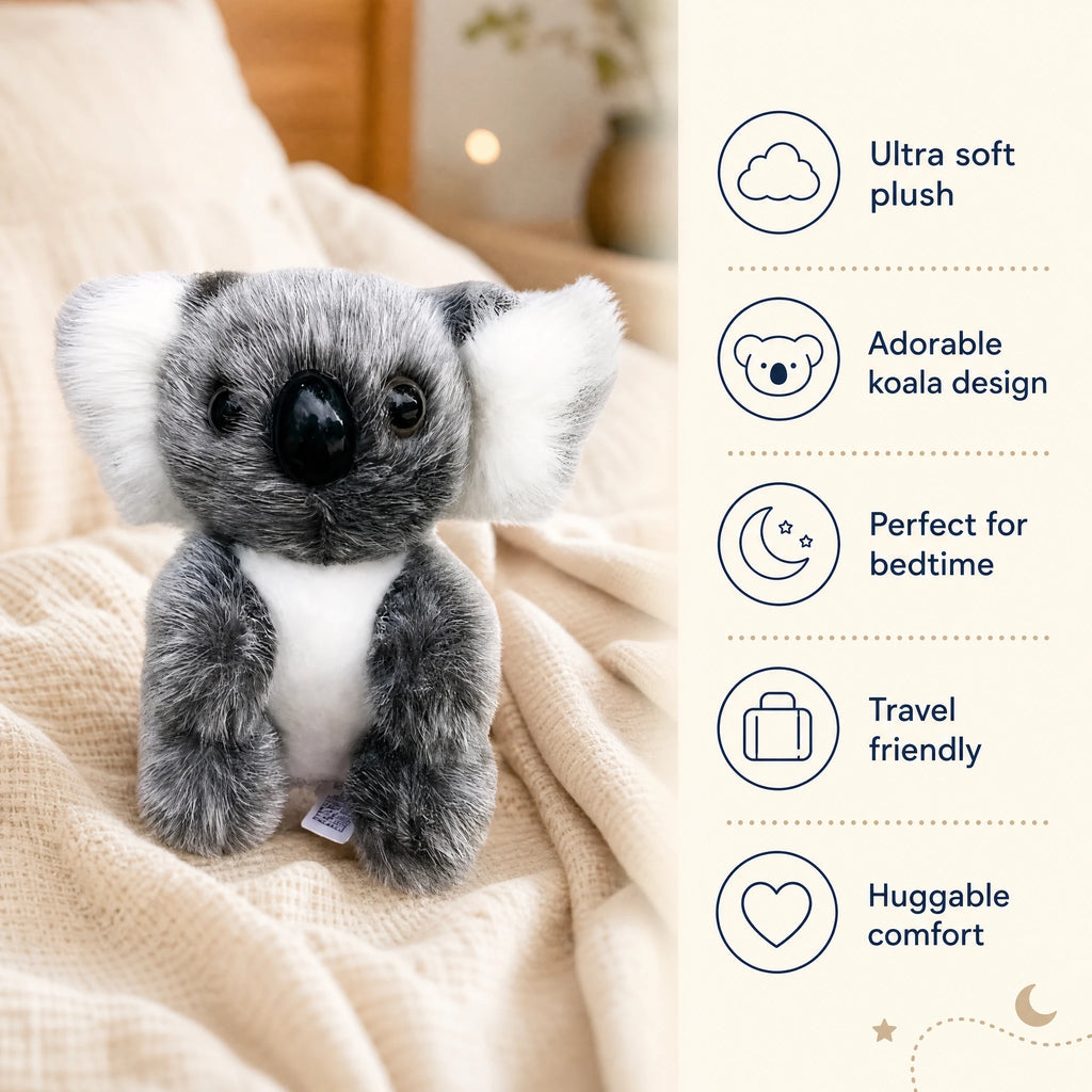 Koala Stuffed Animal with Realistic Gray and White Fur - Bénéfices produit