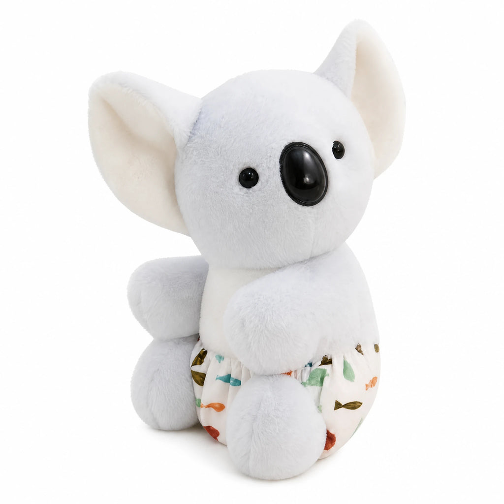 Koala Stuffed Animal with Weighted Bean Bottom - 9.8 Inch - Fond blanc, autre angle