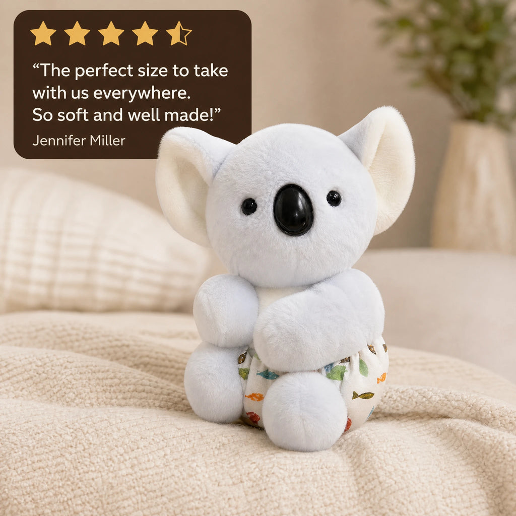 Koala Stuffed Animal with Weighted Bean Bottom - 9.8 Inch - Image témoignage