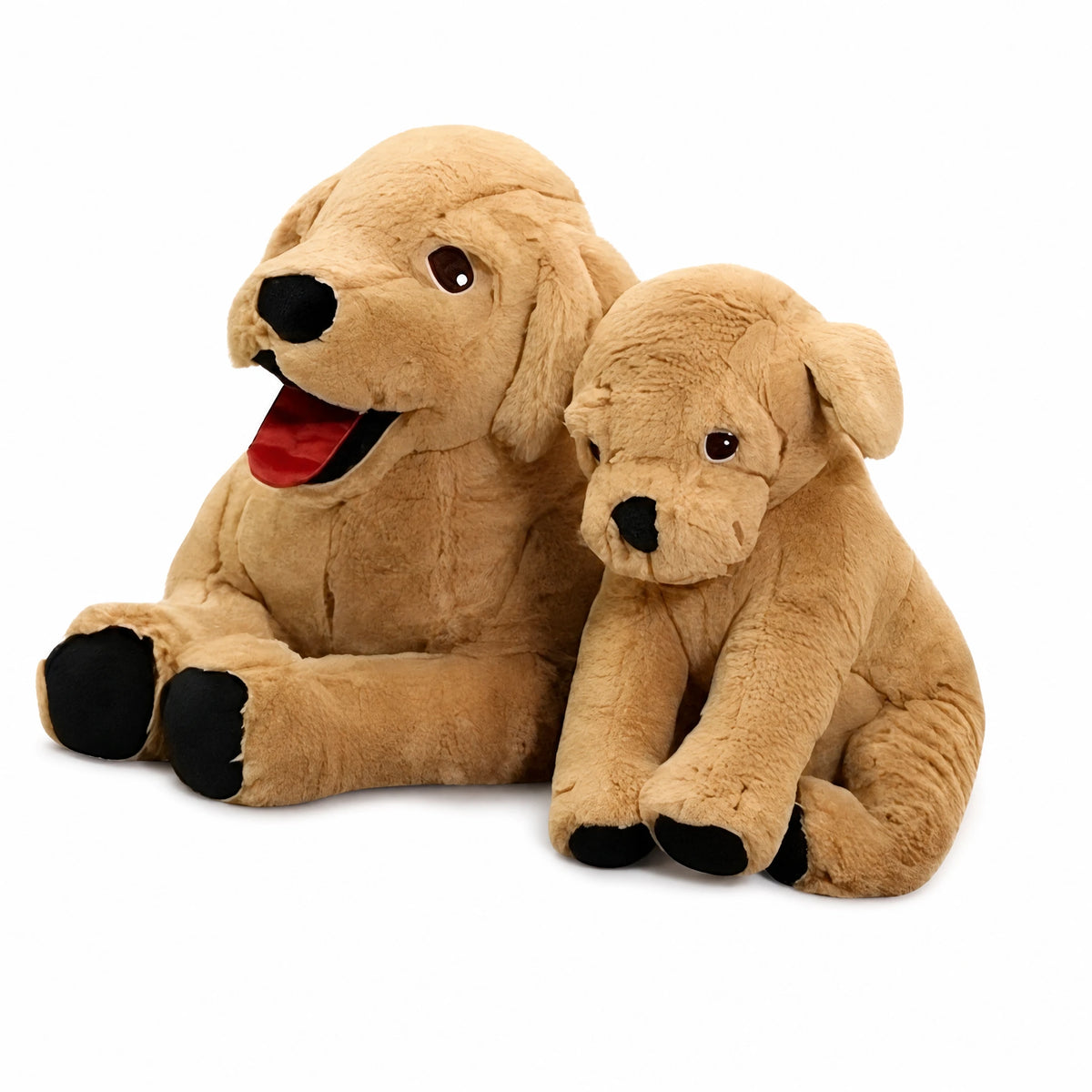 Labrador Plush Dog - Cuddly Golden Retriever Stuffed Toy - Fond blanc