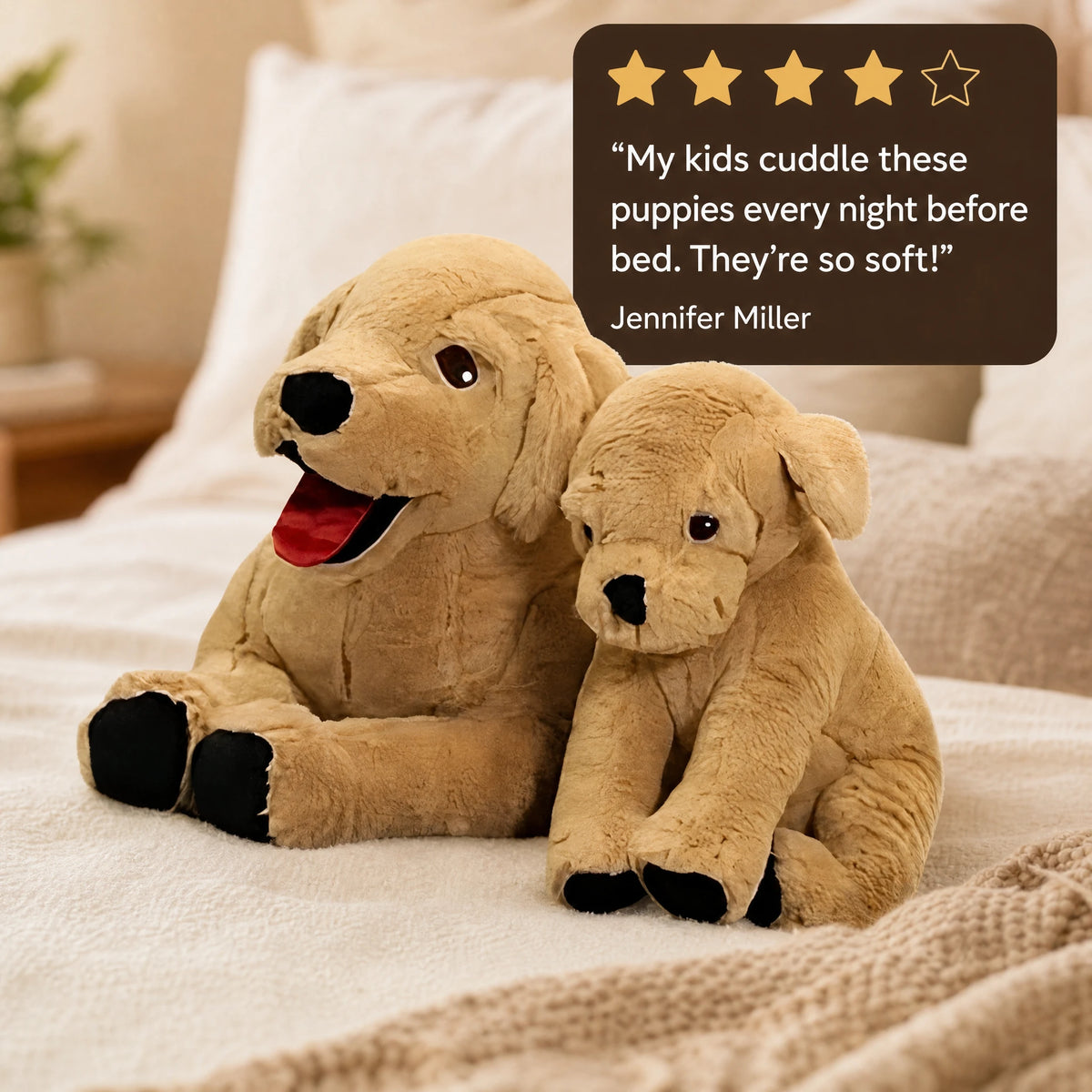 Labrador Plush Dog - Cuddly Golden Retriever Stuffed Toy - Image témoignage