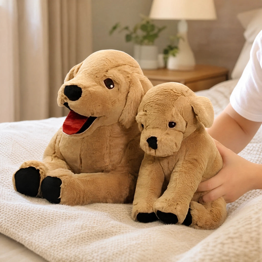 Labrador Plush Dog - Cuddly Golden Retriever Stuffed Toy - Utilisation du produit