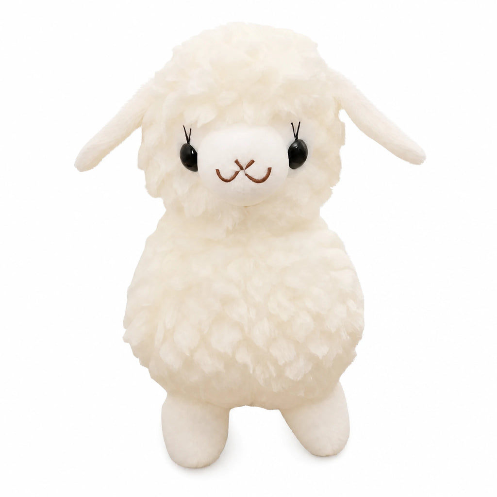 Lamb Plush with Fluffy Fleece Texture in Cream White - Fond blanc