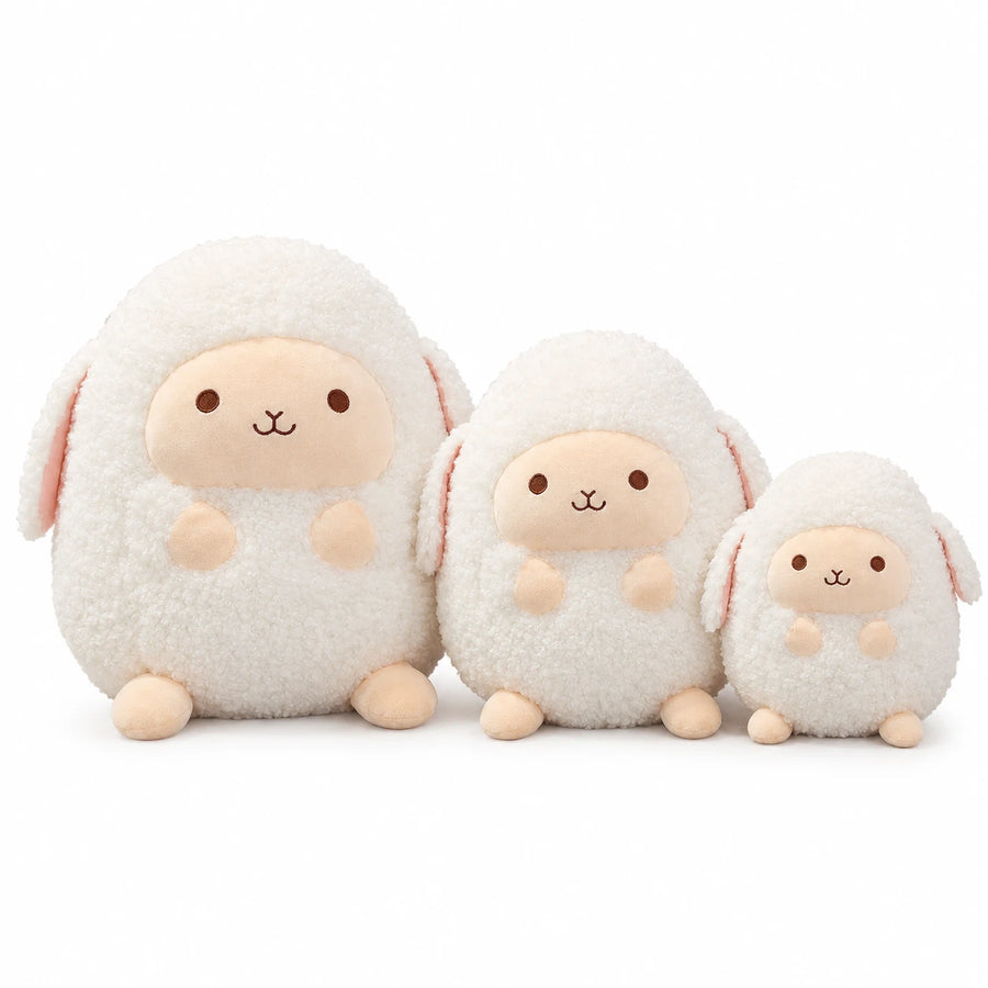 Lamb Plush with Soft Fleece Body and Rounded Shape - 9in / 23cm · 12in / 30cm · 16in / 40cm