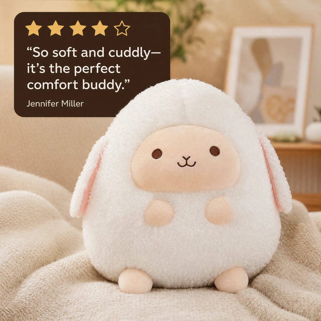 Lamb Plush with Soft Fleece Body and Rounded Shape - Image témoignage