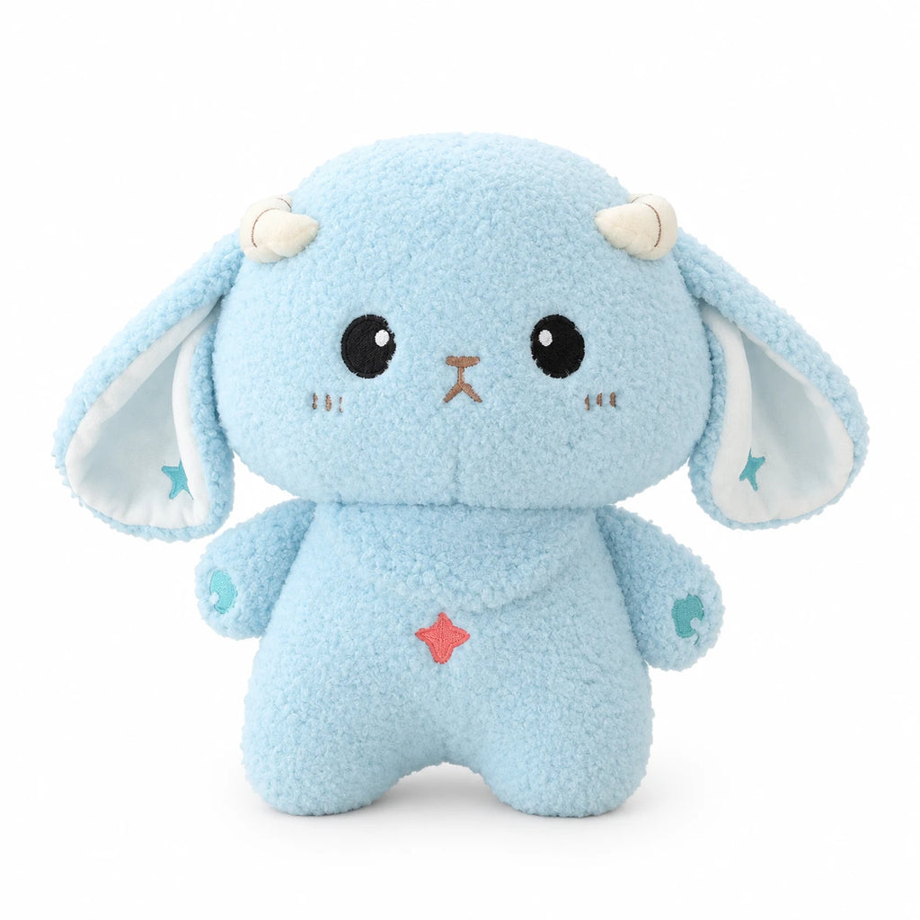 Lamb Plush with Starry Ears and Soft Fleece Texture - Blue