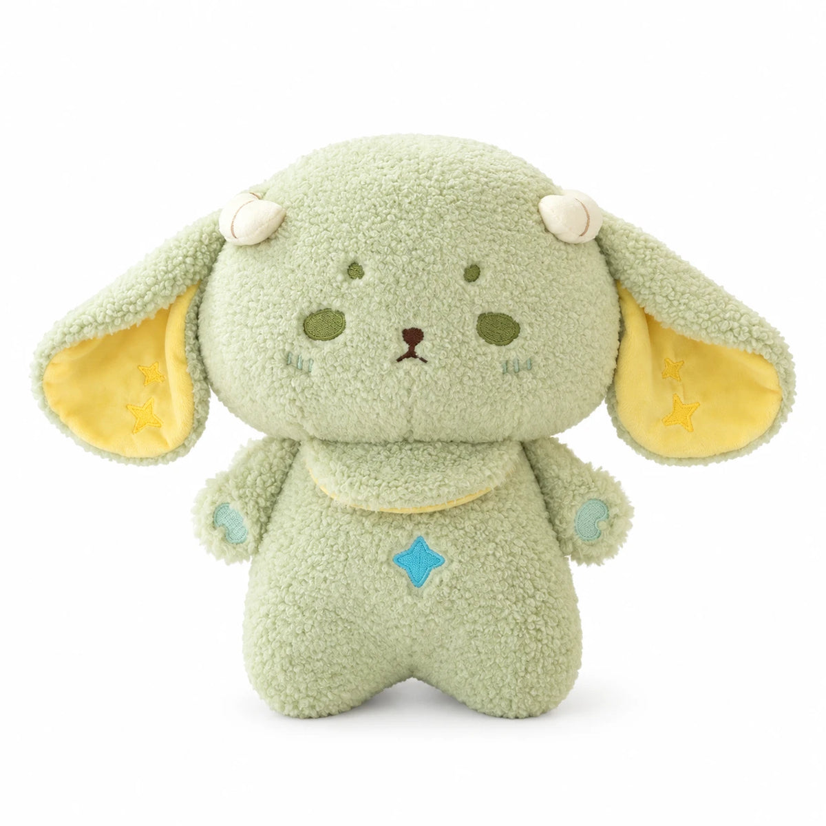 Lamb Plush with Starry Ears and Soft Fleece Texture - Green