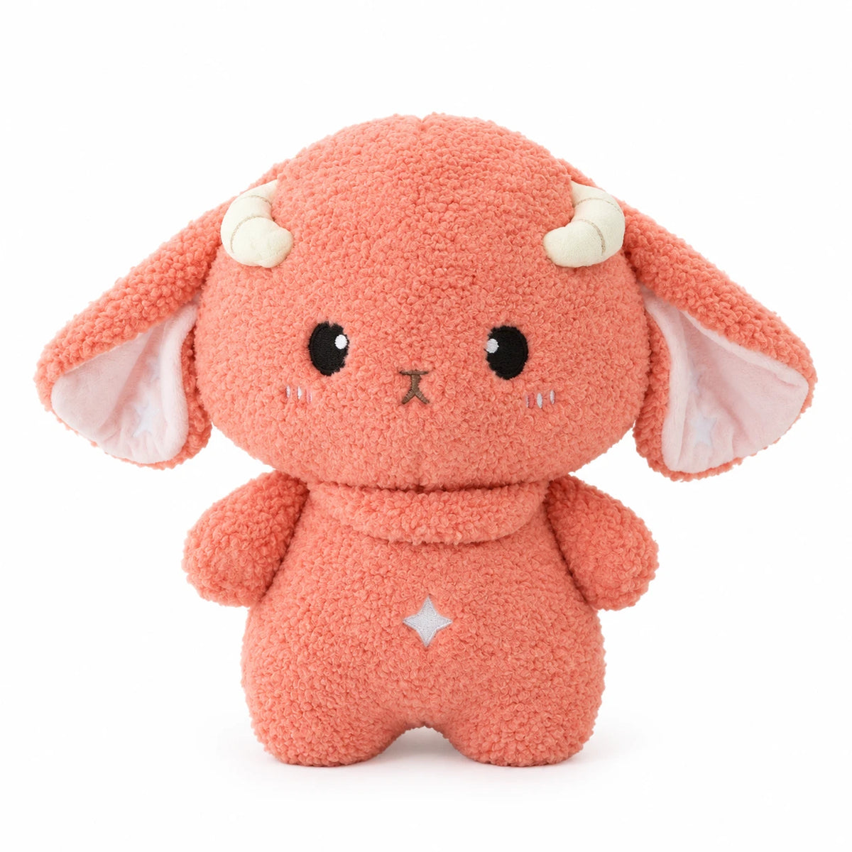 Lamb Plush with Starry Ears and Soft Fleece Texture - Red