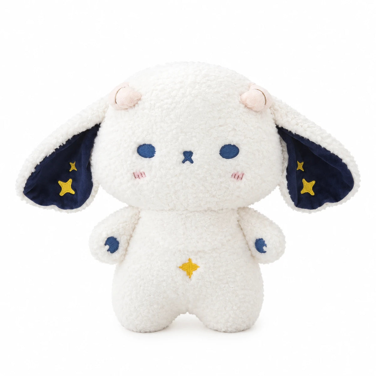 Lamb Plush with Starry Ears and Soft Fleece Texture - White