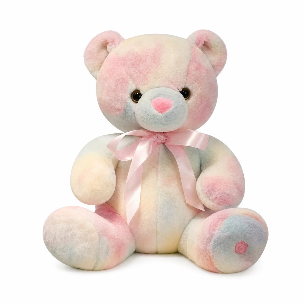 Light Up Teddy Bear with Multicolor Plush Design - Fond blanc
