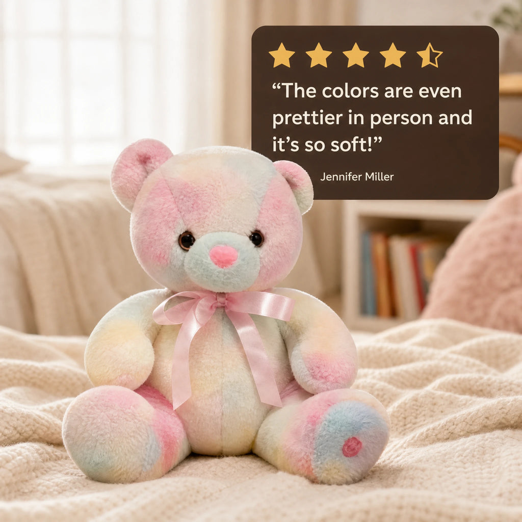 Light Up Teddy Bear with Multicolor Plush Design - Image témoignage
