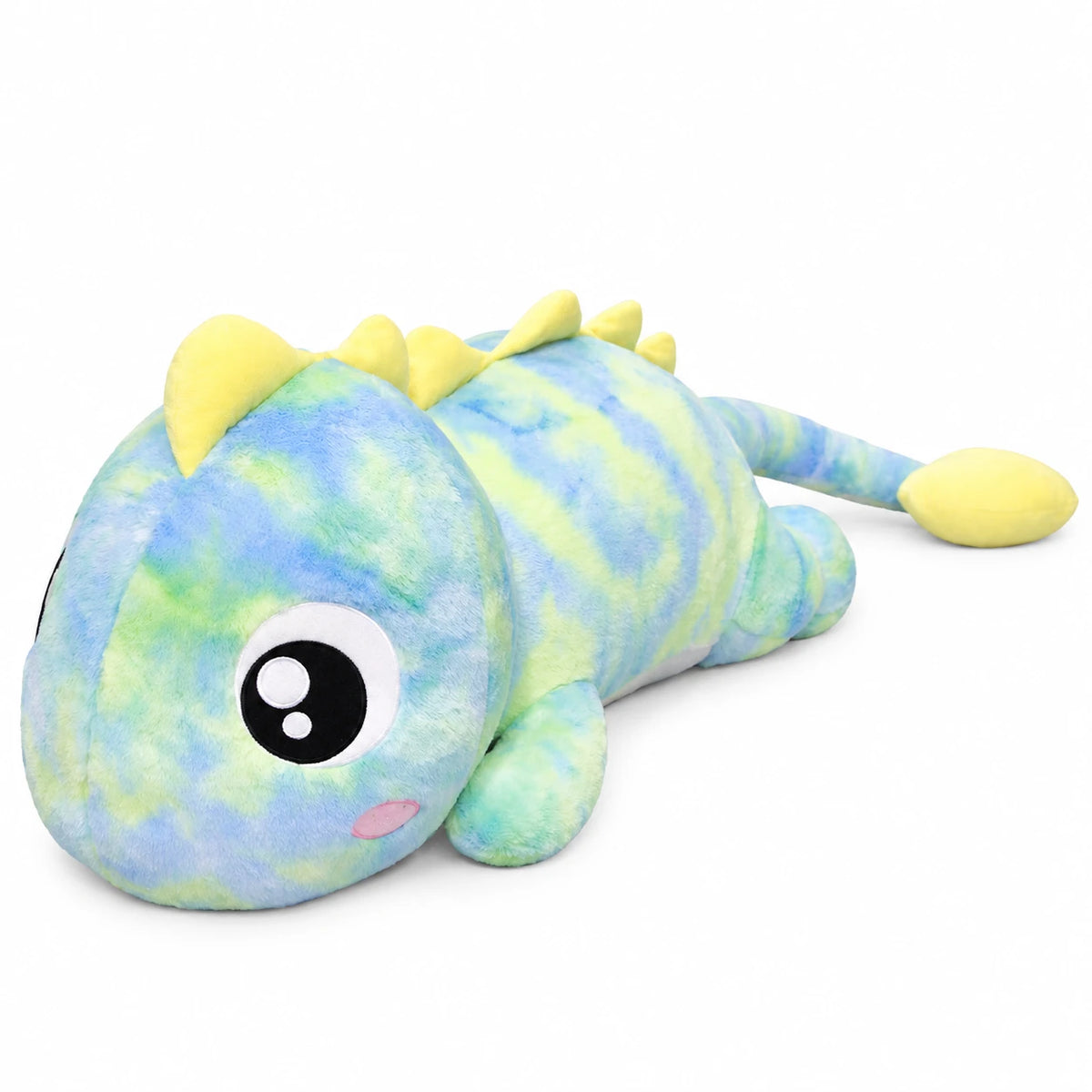 Lizard Plush Toy with Rainbow Tie-Dye Pattern - Green / 31.5in / 80cm … (4 tailles)
