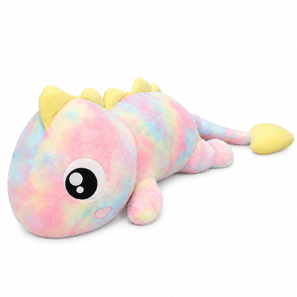 Lizard Plush Toy with Rainbow Tie-Dye Pattern - Pink / 31.5in / 80cm … (4 tailles)