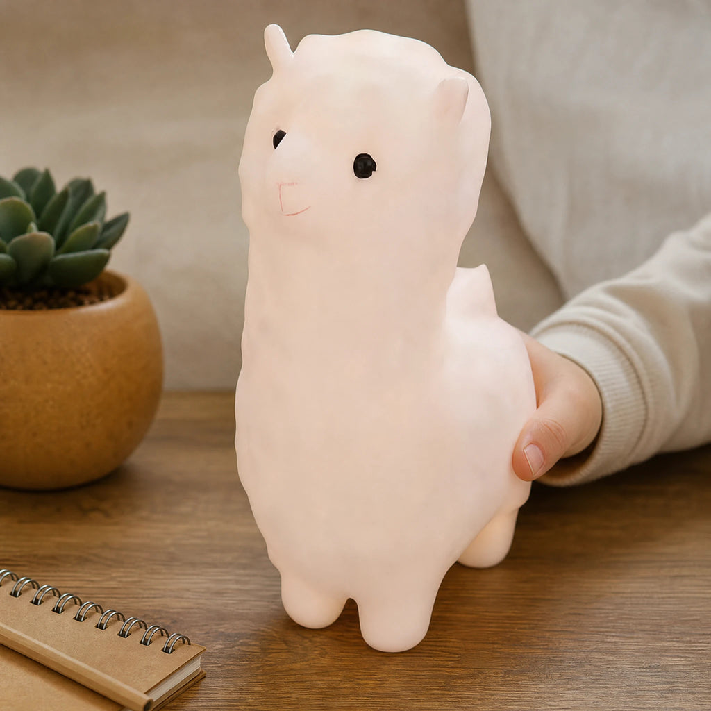 Llama Plush with Soft White and Pink Fur - Utilisation du produit