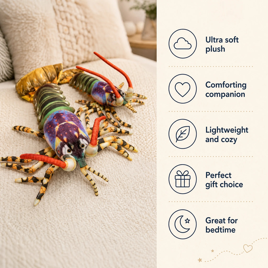 Lobster Plush with Rainbow Shell and Soft Legs - Bénéfices produit